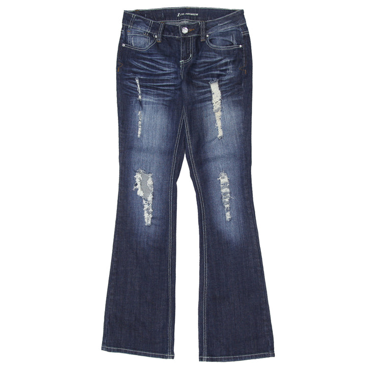 Ladies Z.Co Premium Ripped Bootcut Jeans