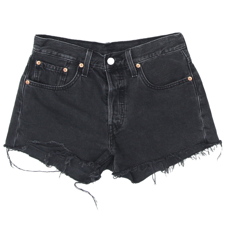 Ladies Levis 501 Waterless Black Denim Shorts