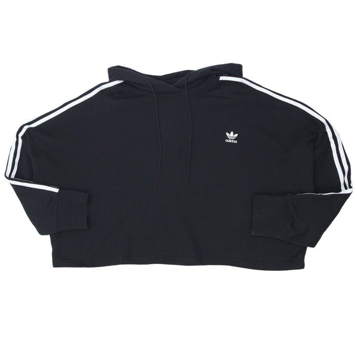 Ladies Adidas Trefoil Embroidered Crop Hoodie