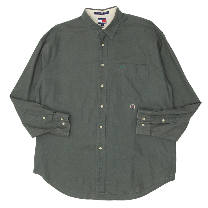 Vintage Tommy Cotton Long Sleeve Linen Shirt