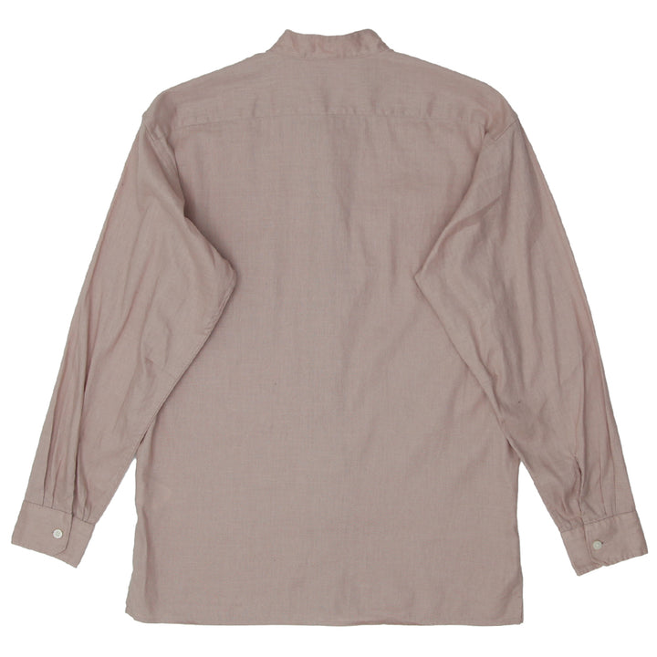 Mens Uni Qlo Linen Cotton Long Sleeve Shirt