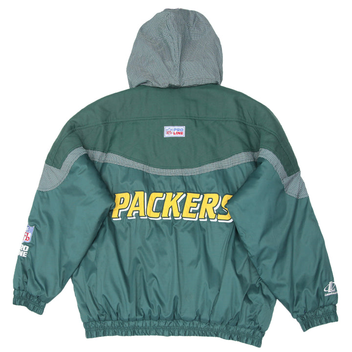 Vintage Logo Athletic NFL Green Bay Packers Hooded Insulated Jacket