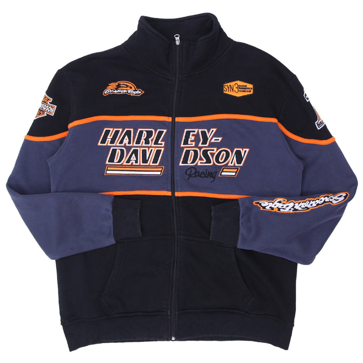 Mens Harley Davidson Racing Screamin' Eagle Full Zip Fleece Jacket