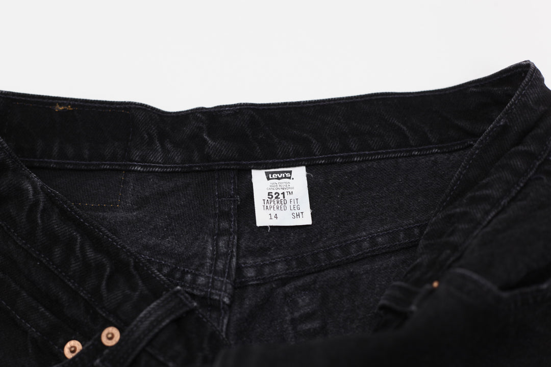 Vintage Levi Strauss 521 Tapered Fit High Waist Black Jeans Ladies