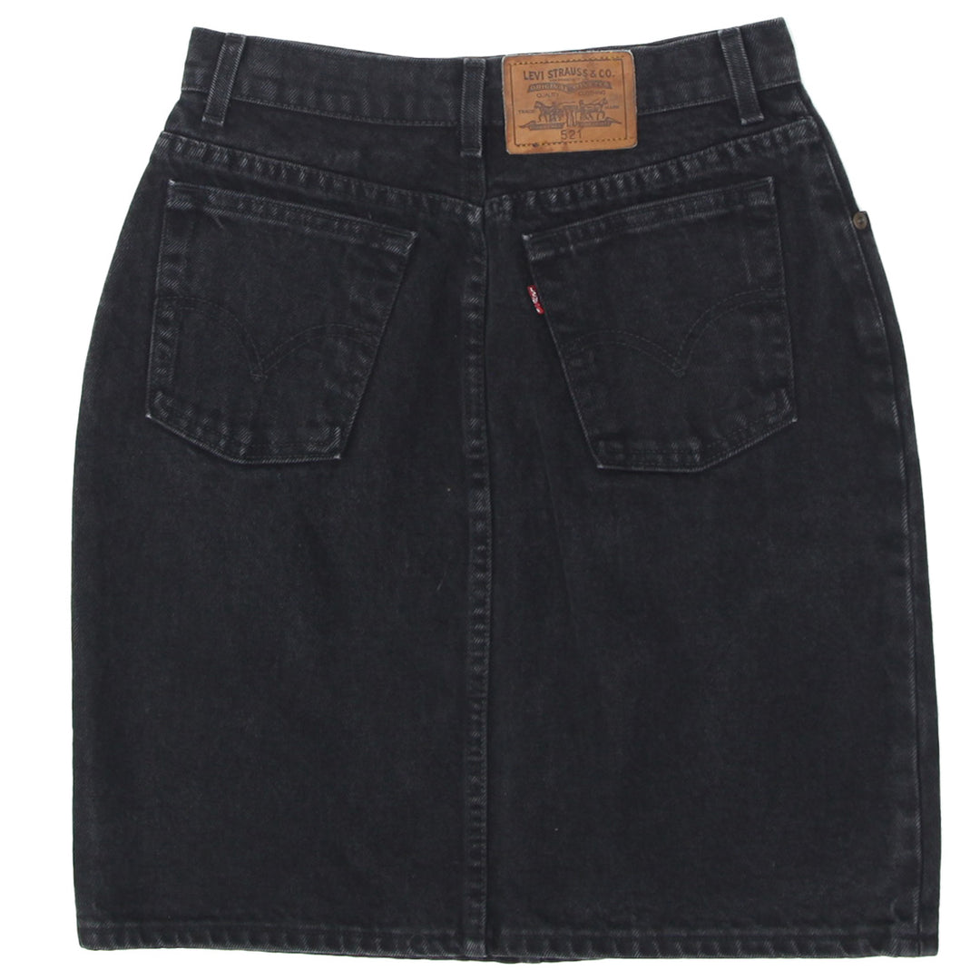 Ladies Levi Strauss 521 Black Denim Skirt