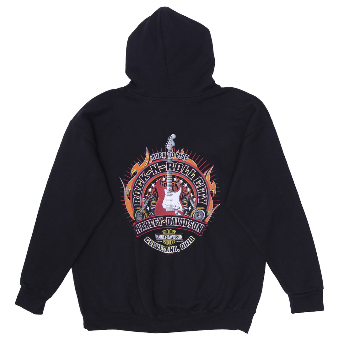 Mens Harley Davidson Rock & Roll City Black Pullover Hoodie