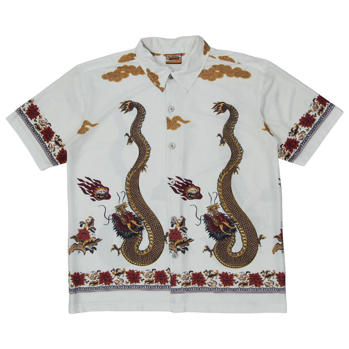 Mens Dragon Print Short Sleeve Shirts