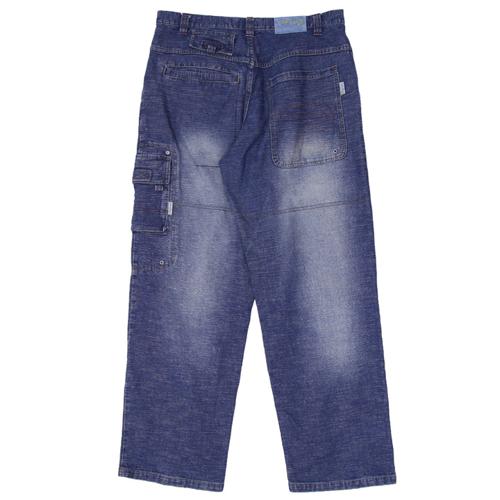 Mens Y2K Washed Cargo Baggy Jeans