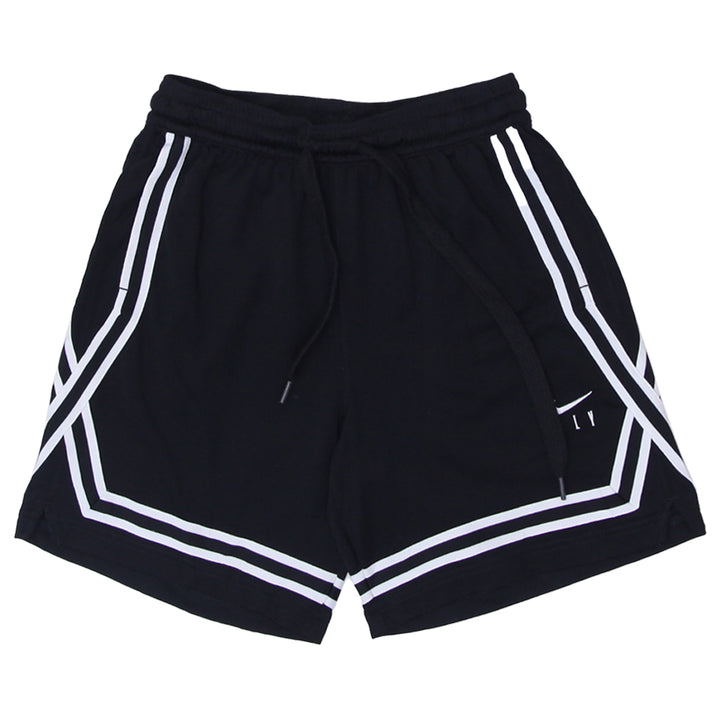 Mens Nike Fly Embroidered White Striped Shorts Black