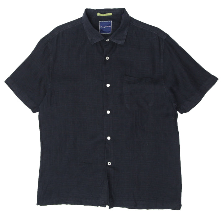 Mens Tommy Bahama Black Linen Shirt