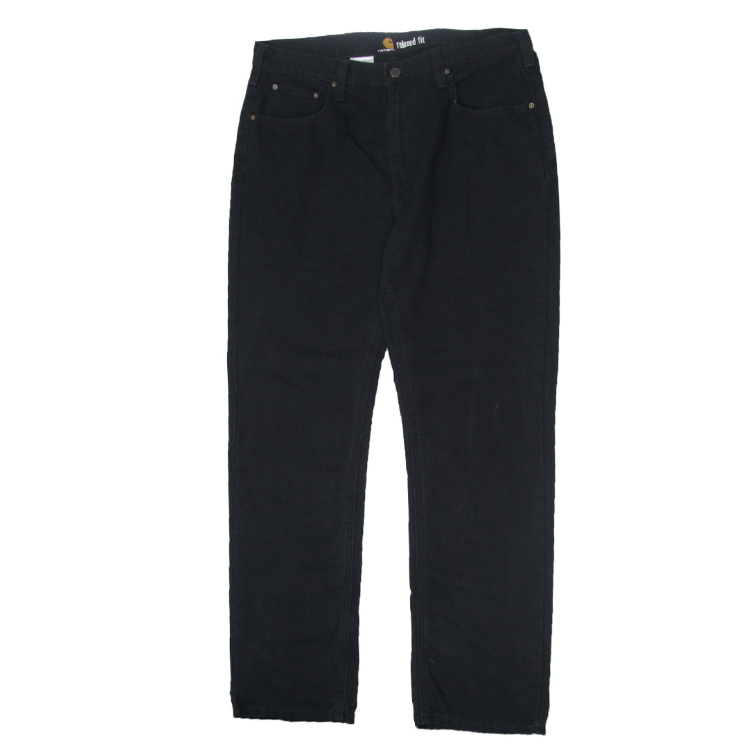 Mens Carhartt Relaxed Fit Black Work Pants