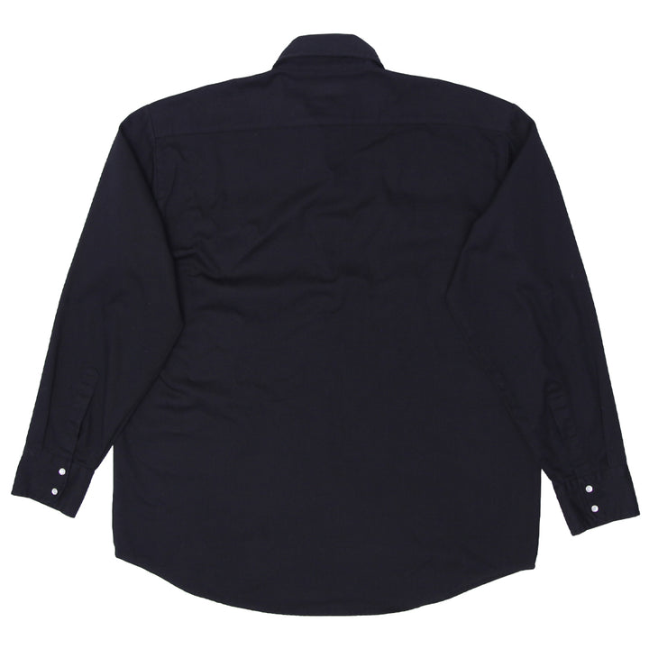 Mens Dickies Pearl Button Long Sleeve Shirt Black