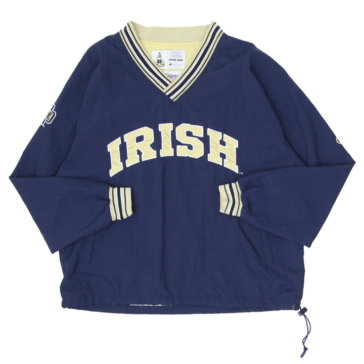 Vintage Champion Notre Dame Irish V-Neck Windbreaker Pullover