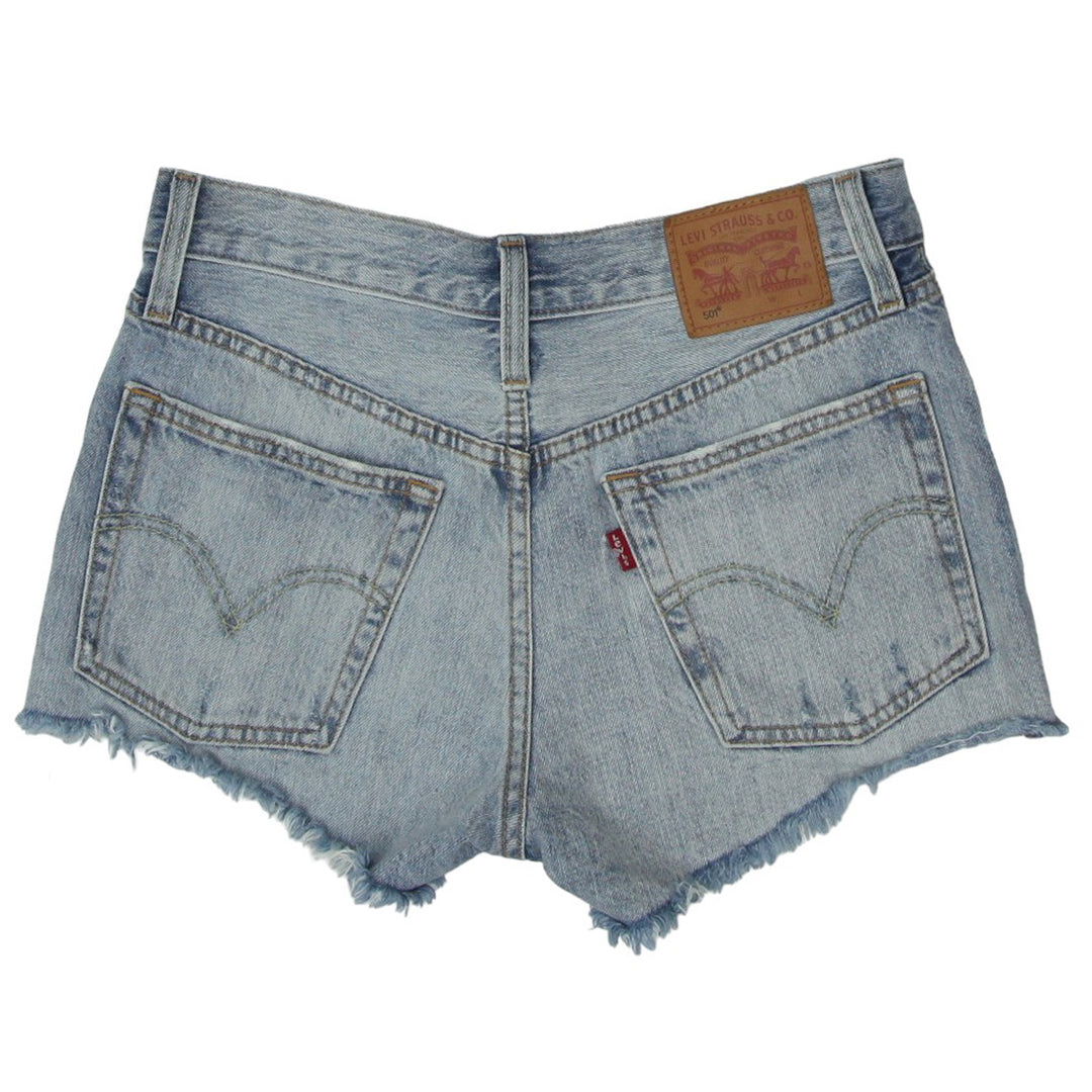 Ladies Levi Strauss 501 Ripped Denim Shorts