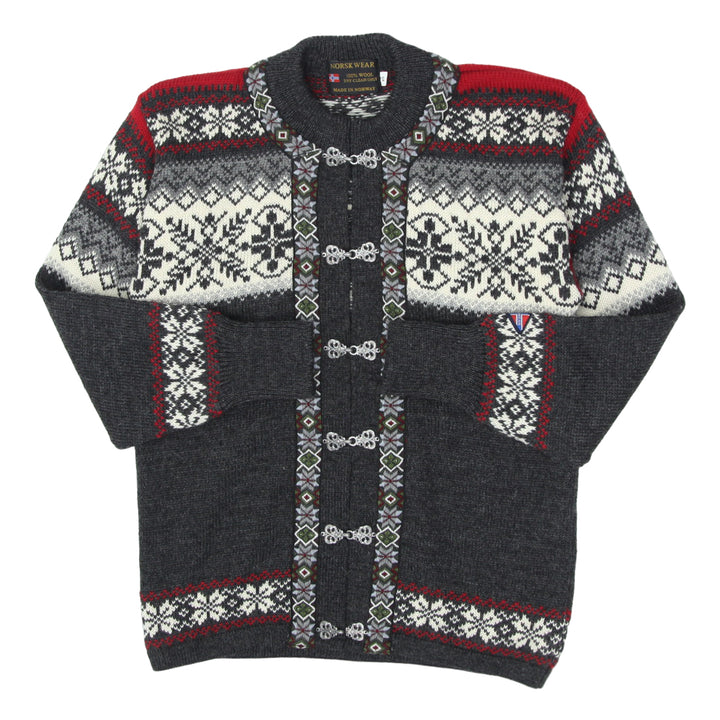 Vintage Norsk Wear 100% Wool Cardigan Sweater