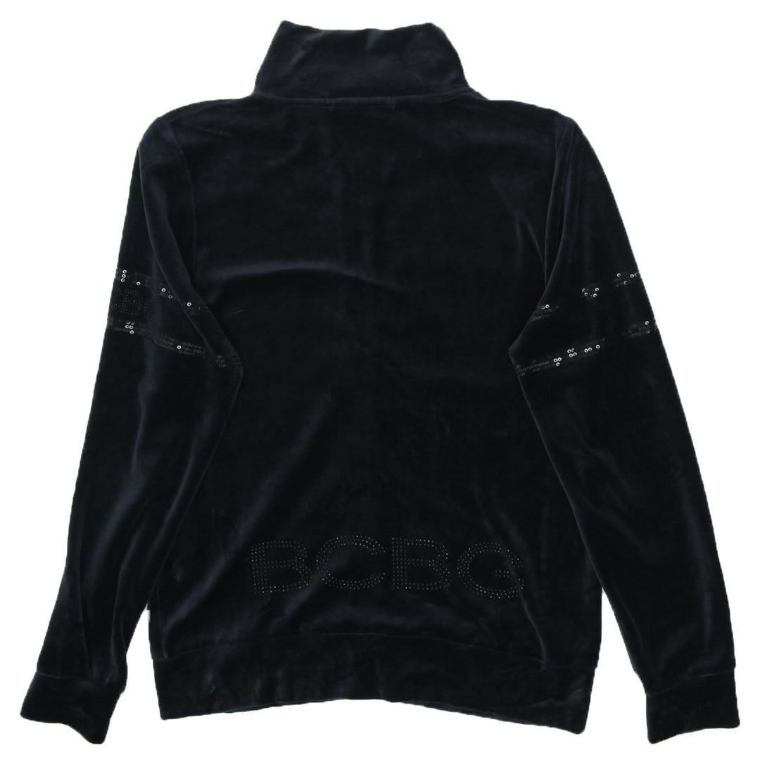 Y2K BCBG Maxazria Full Zip Velour Sequin Jacket