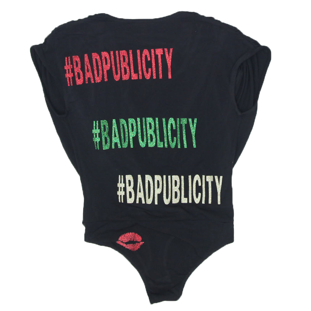 Ladies Ardene Bad Publicity Glittered Bodysuit