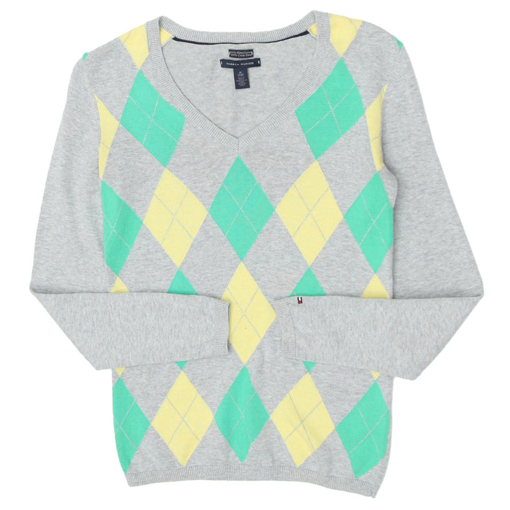 Ladies Tommy Hilfiger Argyle V-Neck Sweater