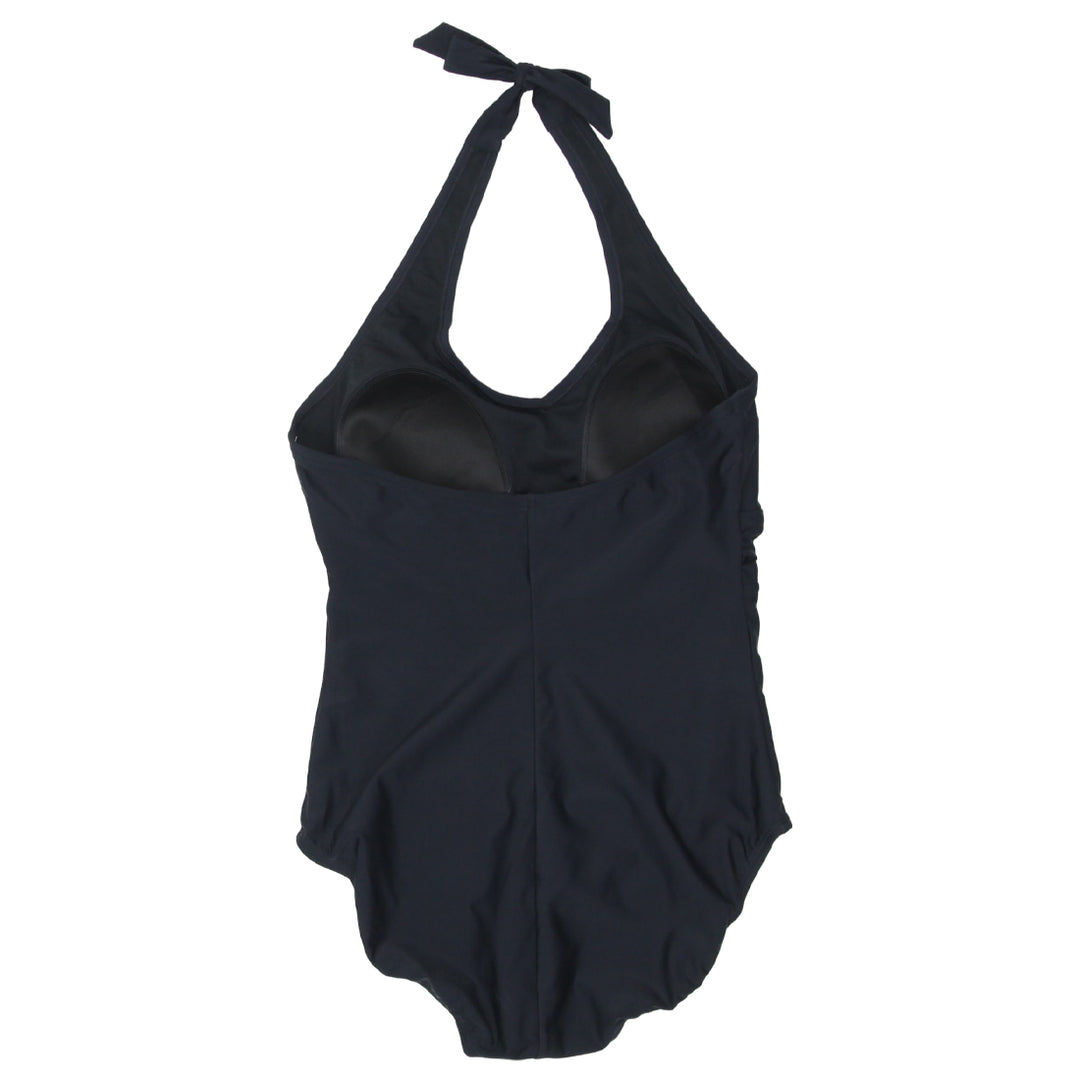 Ladies Speedo Halter Neck Padded Black One Piece Swimsuit