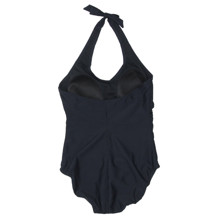 Ladies Speedo Halter Neck Padded Black One Piece Swimsuit