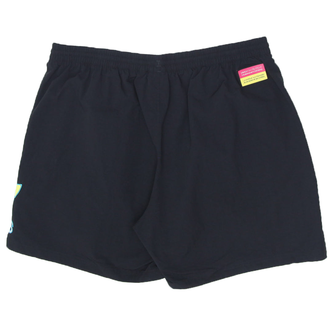 Mens Adidas Originals Embroidered Black Nylon Shorts