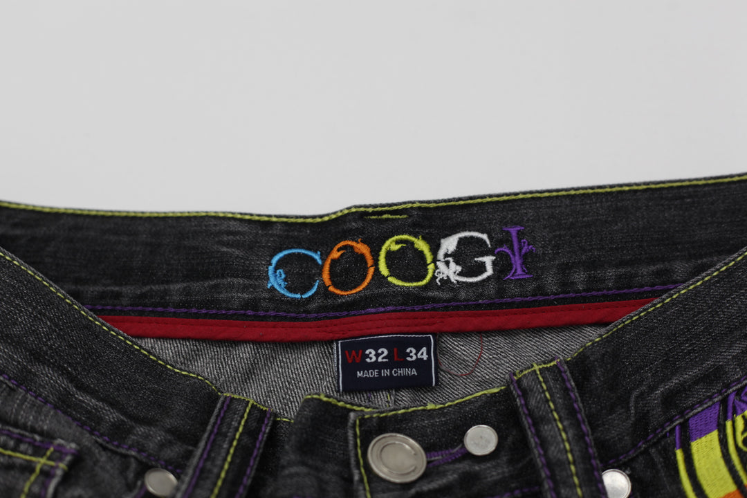 Mens Y2K Coogi Embroidered Straight Jeans