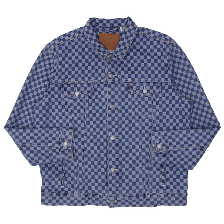 Mens Levi's Premium Big E Checkered Denim Jacket