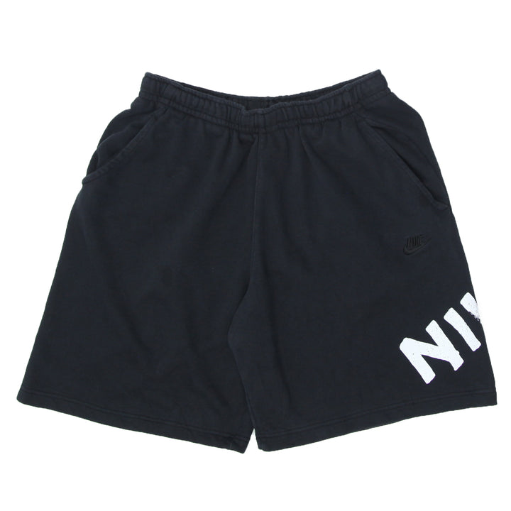 Mens Nike Spell Out Black Sweat Shorts