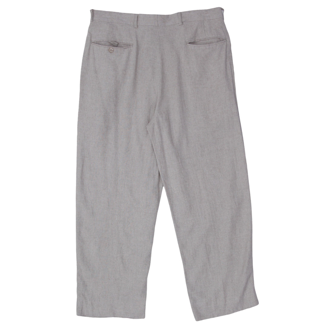 Mens Pleated Linen Blend Pants