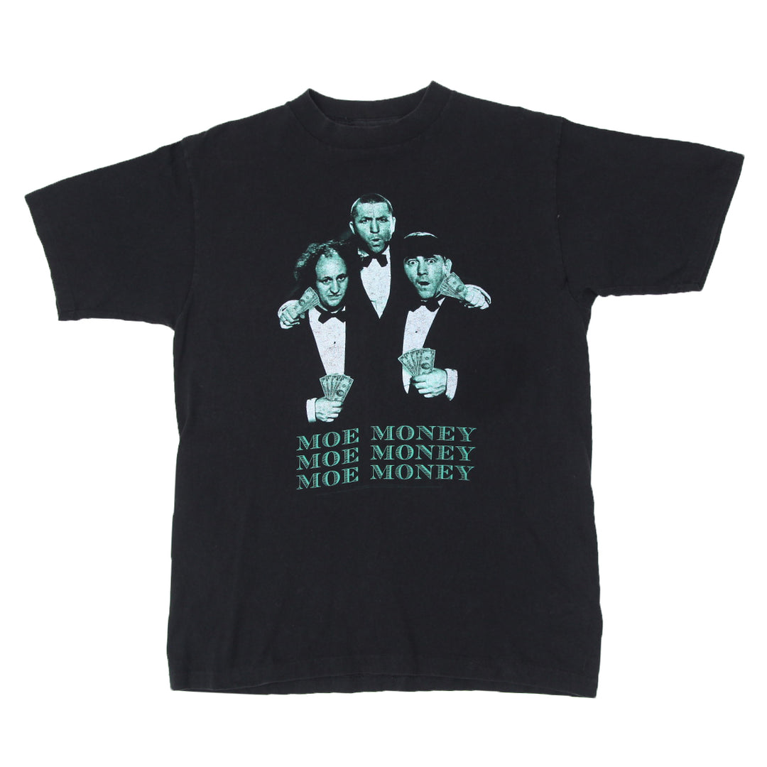 Vintage The Three Stooges Moe Money T-Shirt S.Stitch Made in USA All Sport L