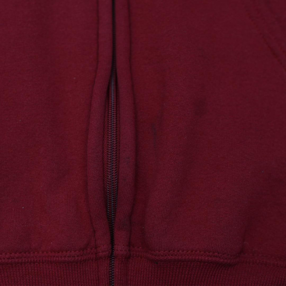 Vintage Russell Athetic Full Zip Hoodie Made In USA Red XL