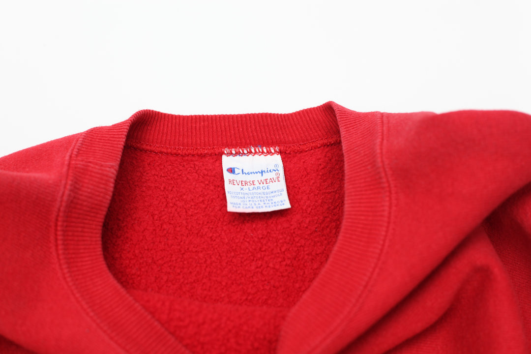 Vintage Champion Reverse Weave Made In USA Red Sweatshirt
