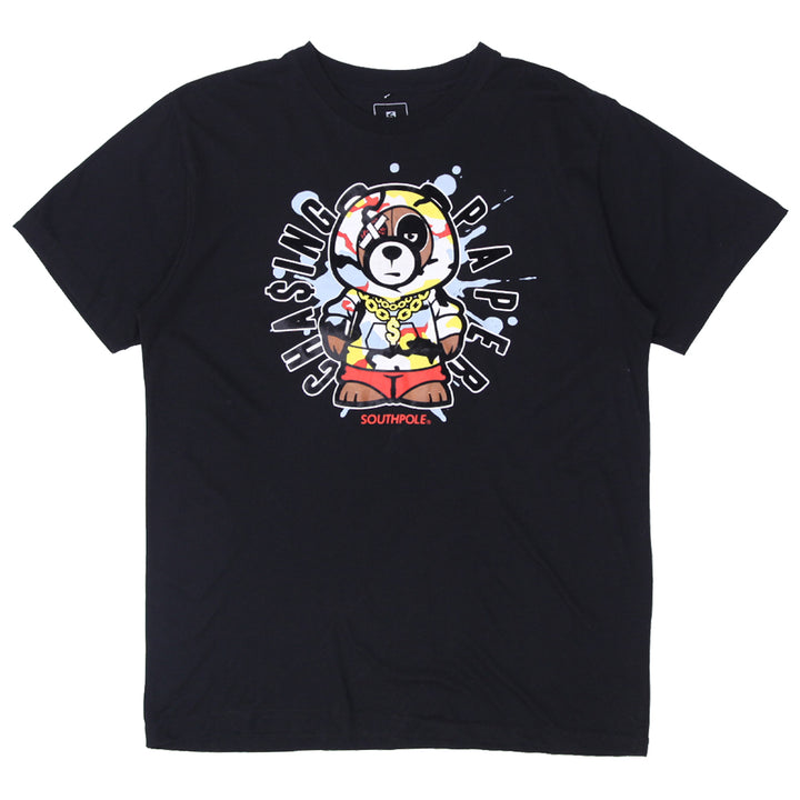 Mens Southpole Chasing Paper Bear Print Graphic T-Shirt