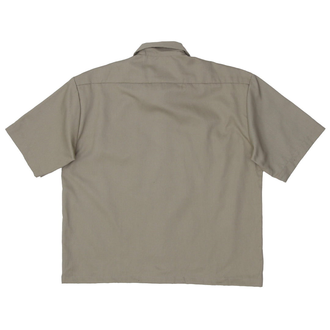 Mens Dickies Customized Crop work Shirt Khaki