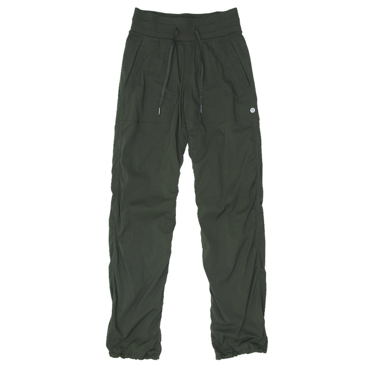 Ladies Lululemon Drawstring Olive Green Pants