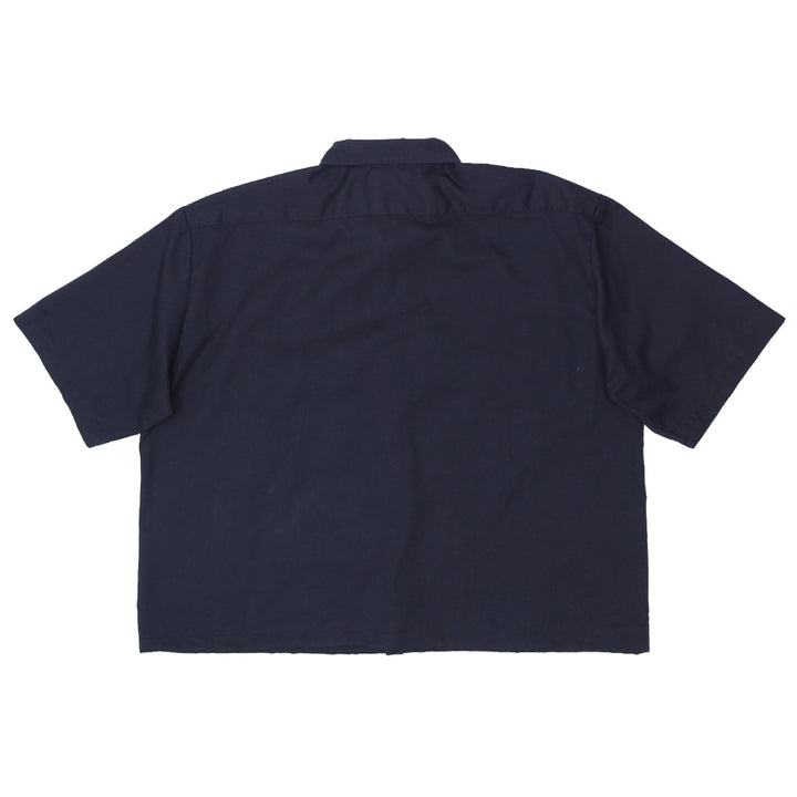 Mens Dickies Customized Crop Work Shirt Black