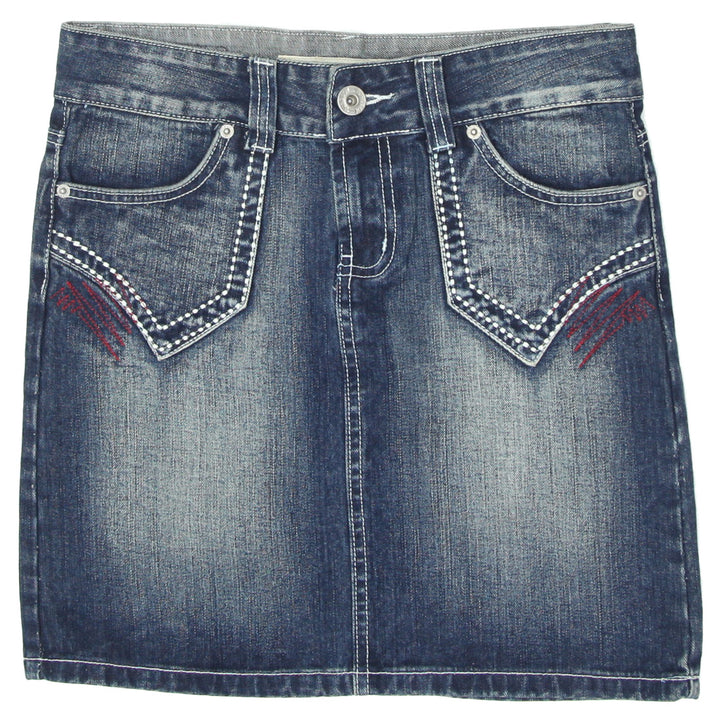 Ladies Burg Boy Washed Denim Skirt