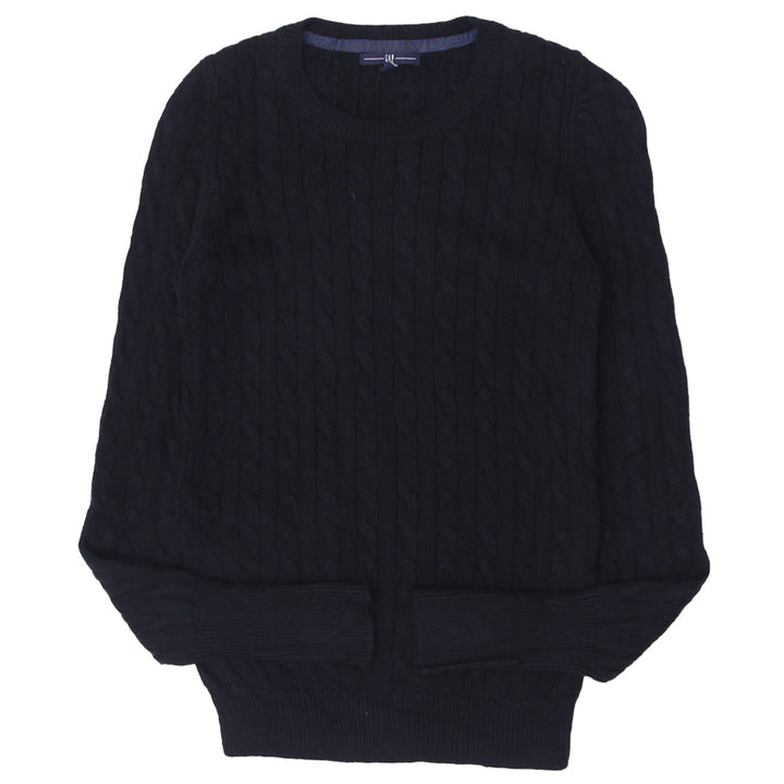 Mens GAP Cable Knit Sweater Black