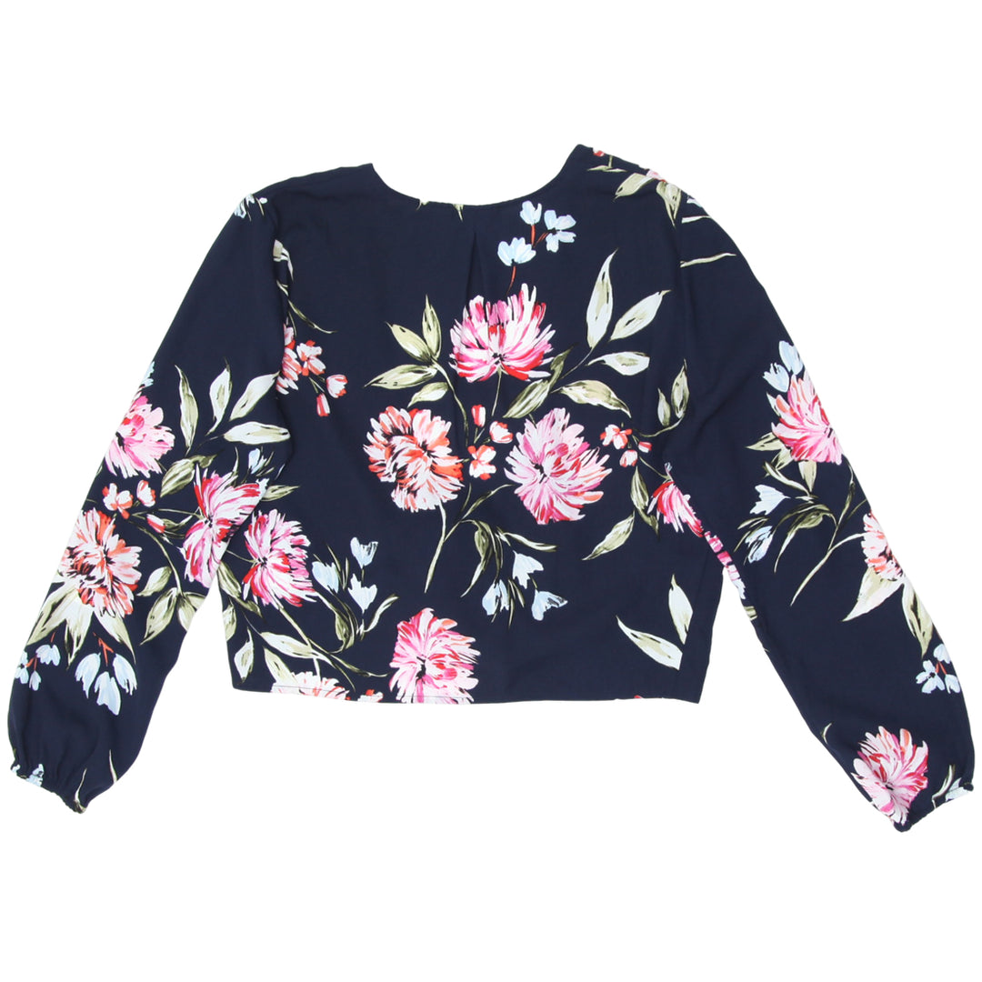 Ladies Floral Front Tie Top