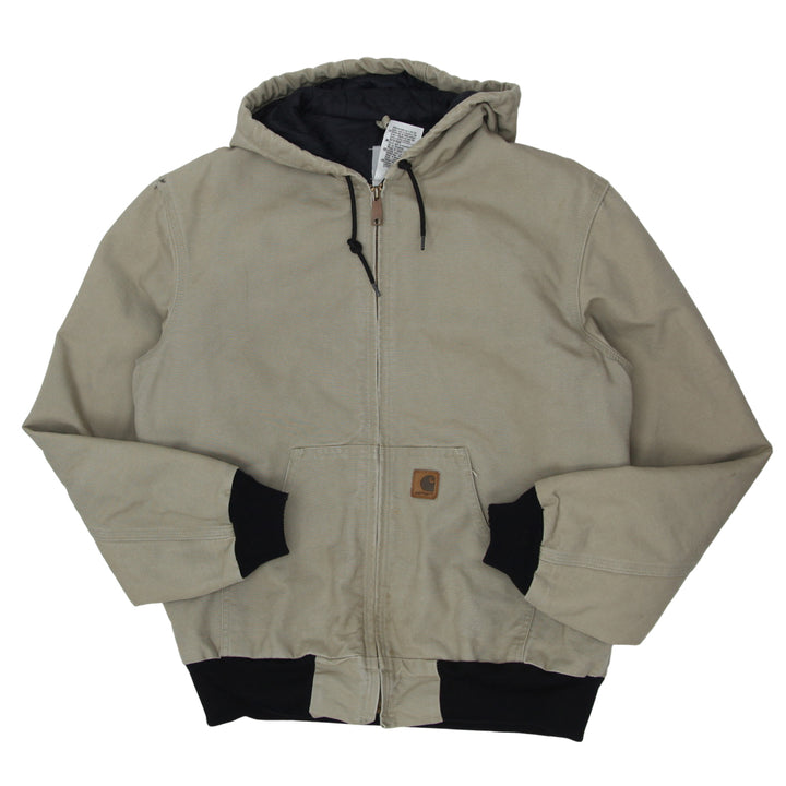 Mens Carhartt J247 TAN Quilted Hooded Jacket