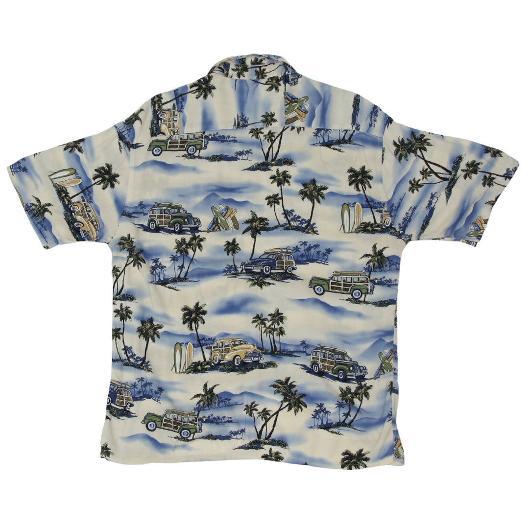 Mens Campia Moda Palm Tree Cars Hawaiian Shirt