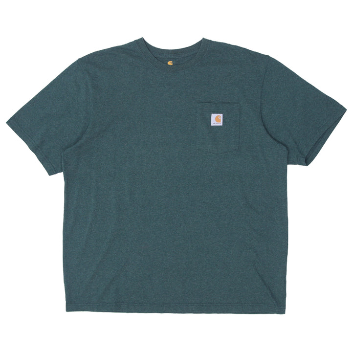 Mens Carhartt Original Fit Pocket T-Shirt Green