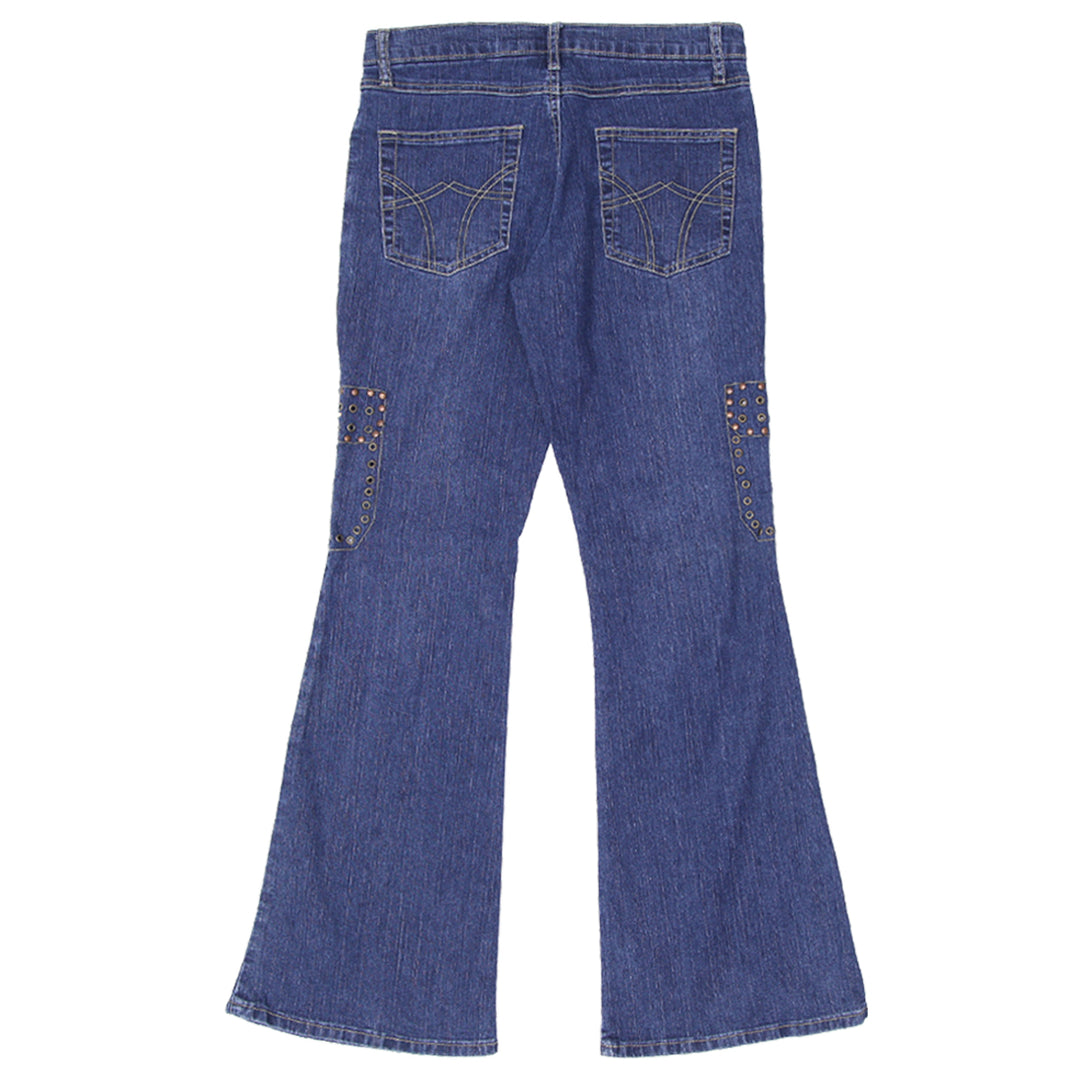 Y2K Ladies Studded Low Rise Flare Jeans