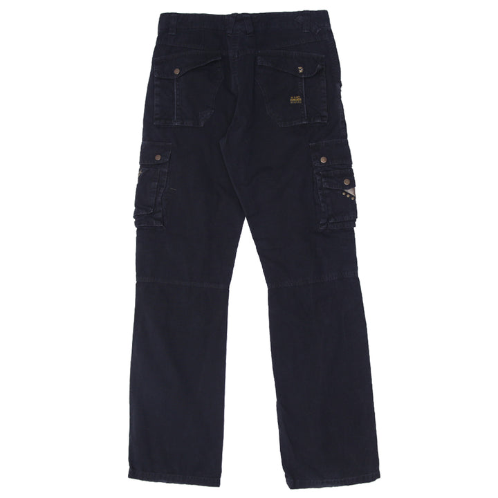 Mens Bapai Black Cargo Pants