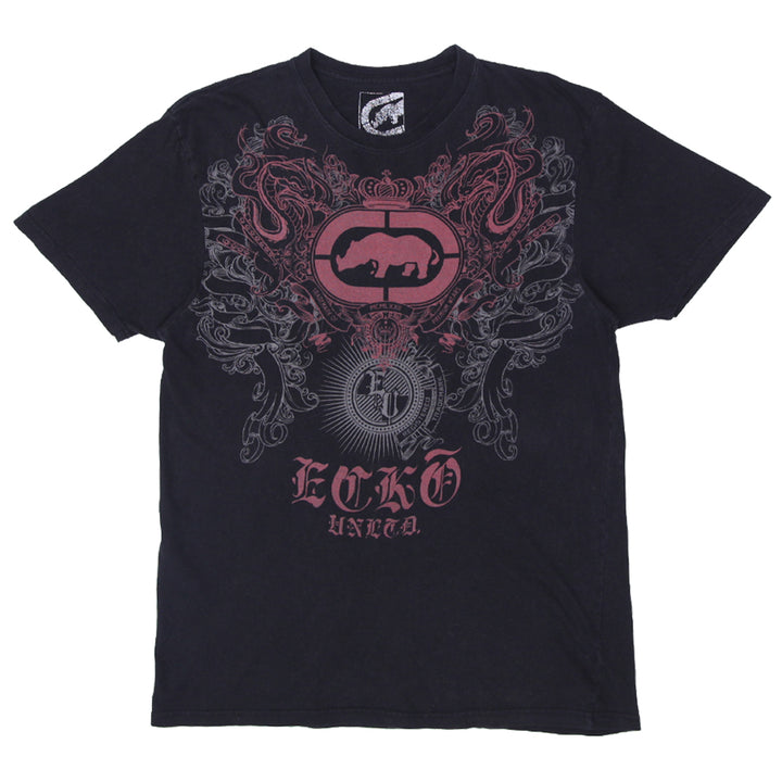 Mens Y2K Ecko Unltd Graphic T-Shirt Black