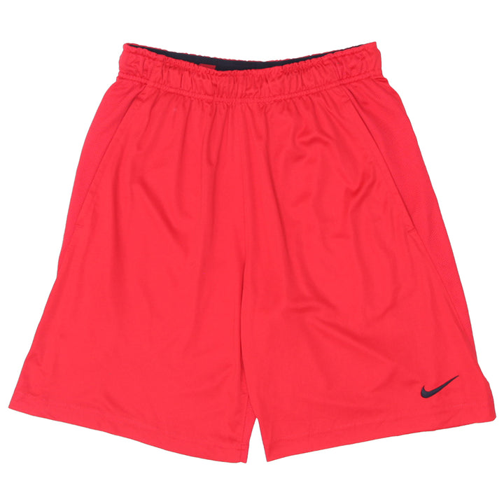 Mens Nike Swoosh Embroidered Red Soccer Shorts