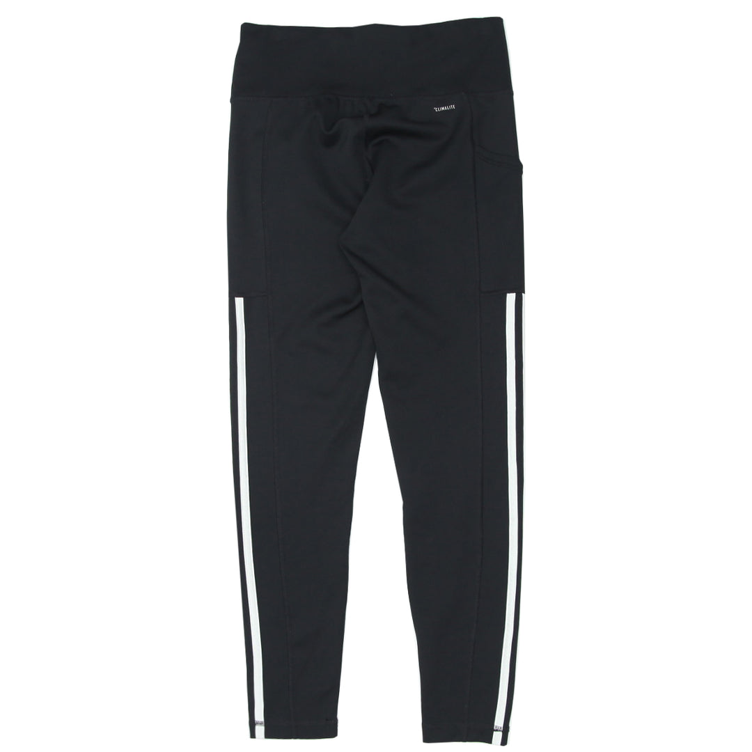 Ladies Adidas White Stripes Black Exercise Pants