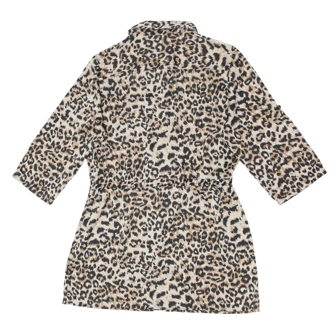 Ladies Calvin Klein Animal Print Button Down Short Dress Fashion Rerun Vintage