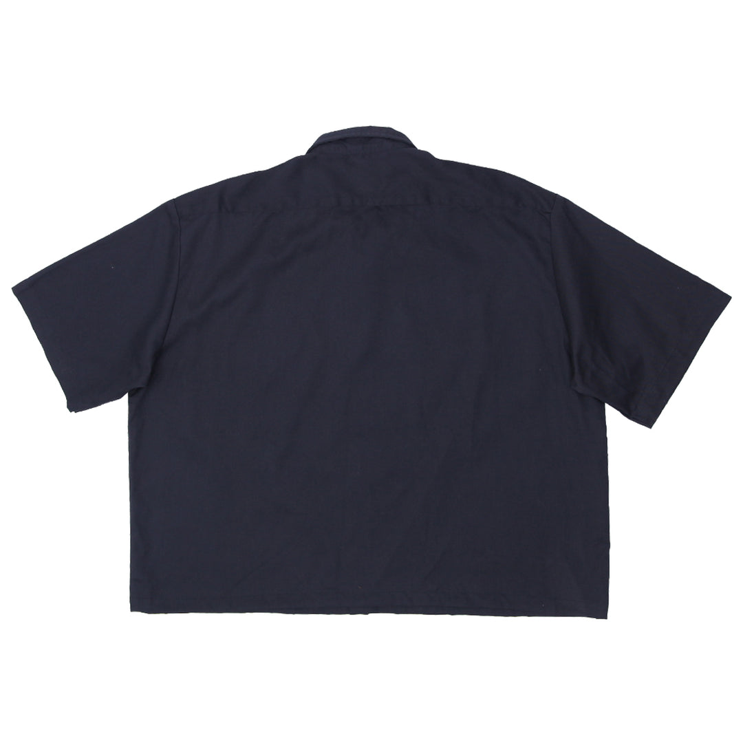 Mens Dickies Customized Crop Work Shirt Black