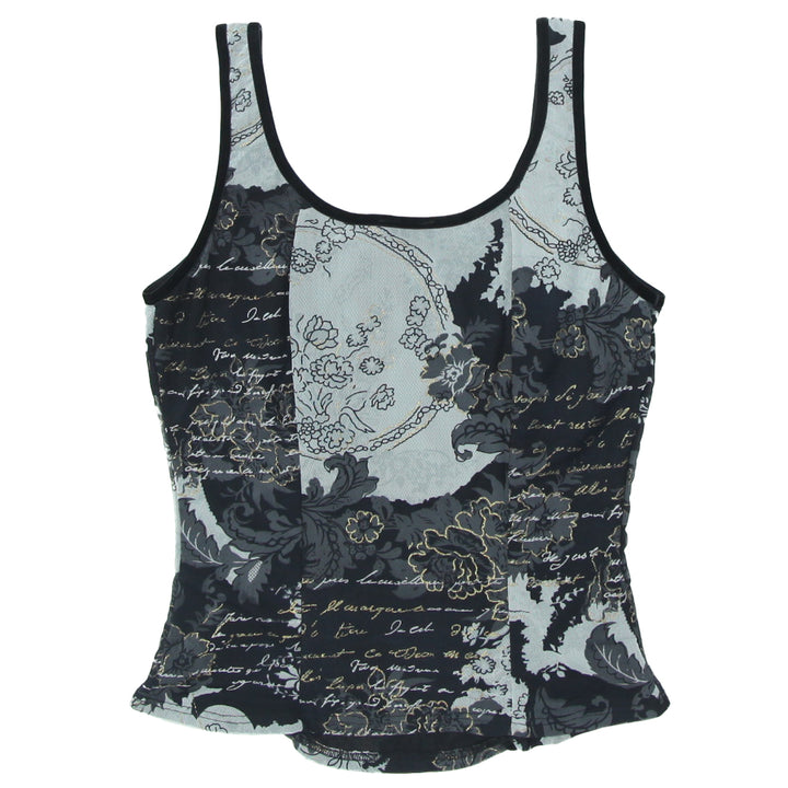 Y2K Mesh Floral Sleeveless Top